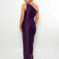 One Shoulder Backless Sexy Maxi Dress Women Gown Fashion Inclined Collarsleeveless Backless Bodycon Club Party Dresses