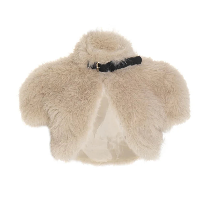 Fluffy Faux Fur Cropped Jacket Coat Woman Clothes Winter Streetwear Fashion Vest Top