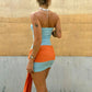Off-shoulder Strapless Sexy Mini Dress Women Fashion Patchwork Sleeveless Backless Ruched Club Party Dress Elegant