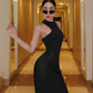 Women Sexy Party Club Evening Bodycon Sleeveless Long Dress Backless Soild Color Elegant Summer Dress