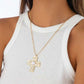 Retro Stylish Inlaid Imitation Pearl Cross Pendant Necklace Woman 2025 Hip Hop Unique Clavicle Chain Punk Party Jewelry