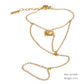 Trendy Stainless Steel Zircon Beads Back of Hand Chain Finger Bracelet Fashion Chic Sexy Jewelry Waterproof Wholesale Gift