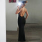 Black Backless Maxi Dress with Sequin Butterfly Embellishment Elegant Sexy Birthday Dress for Woman 2026