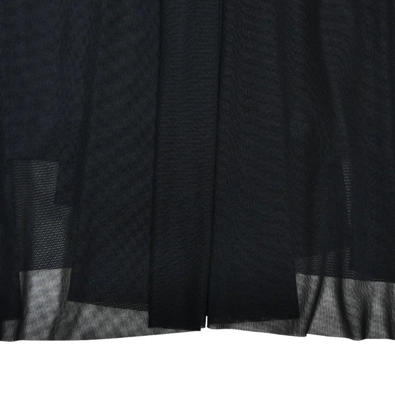 Cut Out Ruched Maxi Dress Mesh Patchwork Sheer Black Elegant Dresses Birthday Party Outfits for Woman
