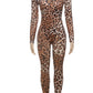 Leopard Print Jumpsuit Women Sexy See Through midnight full sleeve Hipster Fit Street Clubwear Party Workout Overalls
