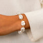 Multilayer White Imitation Pearl Chain Bracelet for Women Wedding Bridal Kpop Elegant Beaded Bracelets Hand Jewelry New