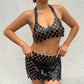 Sexy Acrylic Plastic Sequin Chest Bra Chain Dress Nightclub Party Show Festival Outfit Dance Costume Stage Wear Body Jewelry New