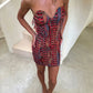Colorful Tassel Knit Dress Women Fashion Sexy Backless Sleeveless  Stretch Skinny Elegant Trend Party Street Bodycon