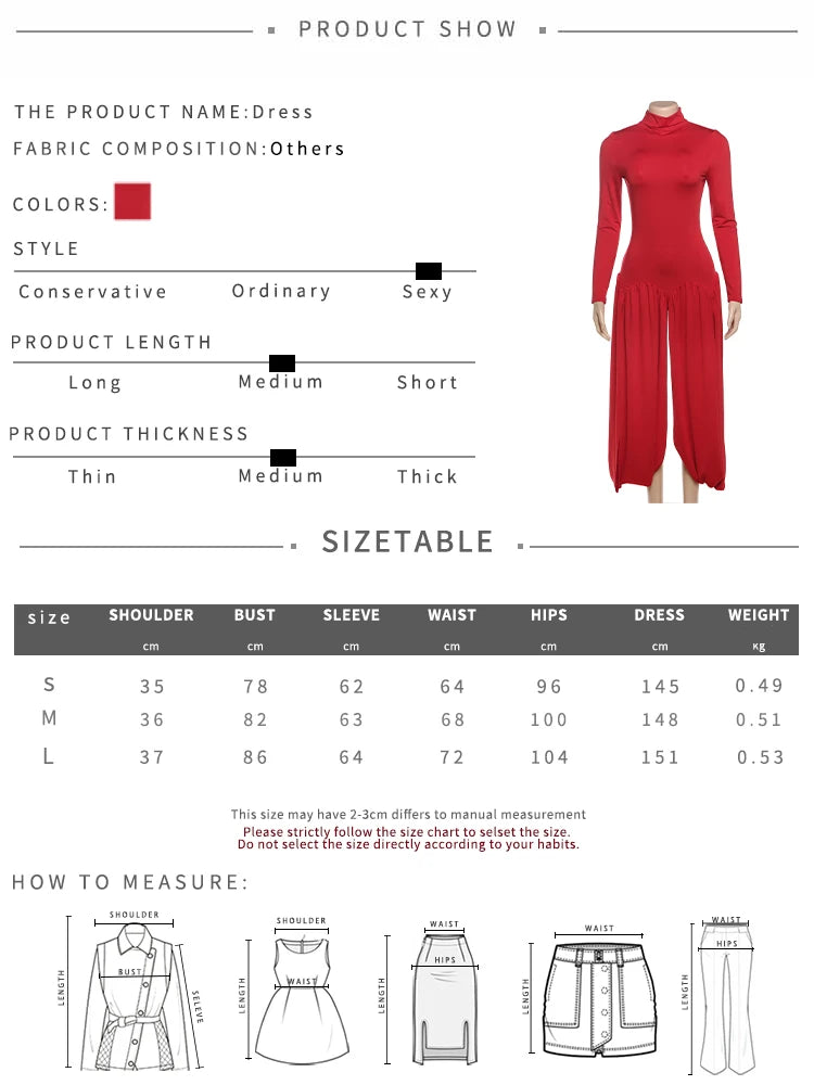Split Patchwork Hem Dress Women Tight Turtleneck Full Sleeve Elegant Classic Skinny Birthday Party Slim Maxi Bodycon