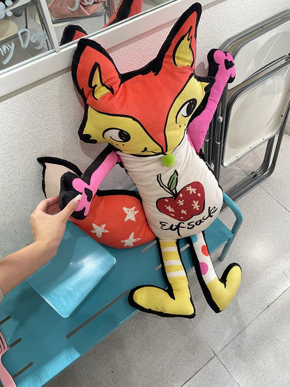 2025 Autumn New Arrival Playful Classic Fox-Shaped Colorful Soft Cushion