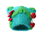2025 Winter New Arrivals Y2K Cute Color Blocking 3D Strawberry Cat Ear Knit Beanie For Women