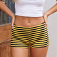 hirigin Women Low Waist Striped Mini Shorts Stretch Slim Fit Booty Shorts Y2K Casual Summer Streetwear Workout Lounge Shorts