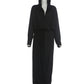 Fashion 2 Piece Set Women Hottie Simple Cross V-Neck Hooded Crop T-Shirt+Ruched Long Skirts Trend Party Street Suits