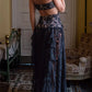 Backless Halter Neck Lace Maxi Dress Cutout Waist Tiered Ruffle Sheer Long Skirt Slim Evening Club Party Vacation Dress