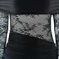 Lace Mesh Sheer Off Shoulder Mini Dress with Sleeves Elegant Sexy Black Party Dress För Birthday Woman