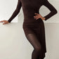 Long Sleeve Draped Ruched Sexy Maxi Dress For Women Gown Fashion Solid O Neck Bodycon Club Elegant Mini Dress Vestido
