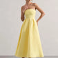 Off-shoulder Strapless Sexy Midi Dress Women Fashion Elegant Sleeveless Backless High Waist A-line Club Party Dress New