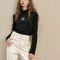 Women's Casual Graphic Long Sleeve Top with Cartoon Print, Cozy White Tee for Everyday Wear
