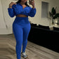 Basic Women 2 Piece Set Classic Solid Long Sleeve Drawstring Zip-up Coats+Slim Pants Female Autumn Casual Sporty Outfits