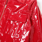 Patent Leather 2-Piece Set Women Zipper Jacket+Short Sleeve Slim Bodysuit Hip Hop Style Fashion Sexy Midnight Hottie Suit