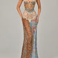 See Through Leopard Print Chiffon Maxi Dresses Woman 2025 Elegant Summer Sleeveless High Split Long Dress