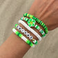 5Pcs/Set Romantic Tiny Flower Plastic Turtles Chain Bracelets Women Boho Polymer Clay Charm Bangles Y2K Summer Jewelry