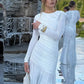 Autumn Long Sleeve Ruched Sexy Maxi Dress For Women Fashion Elegant Solid Bodycon Club Party Long Dresses Female 2025