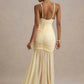Spaghetti Strap Backless Sexy Maxi Dress Women Gown Fashion Patchwork Off-shoulder V Neck Ruched Pleated Party Dress