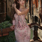 Art Print Maxi Dress Women Halter Bandage Backless Sleeveless Skinny Sexy Fashion Summer Party Chic Vacation Vestidos