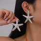 2025 New Fashion Boho Metal Starfish Stud Earrings for Women Summer Gold Color Piercing Earrings Aesthetic Jewelry Gift