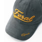 Unisex Grey Baseball Cap with Gold Embroidered Letter, Casual Adjustable Sun Hat for Daily Outdoor Use