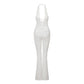 Chic Women Lace Jumpsuits Halter Neck Cross Backless Sleeveless Long Rompers Summer Slim Playsuit Clubwear ropa de mujer