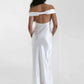 Satin Off-shoulder Backless Sexy Maxi Dress Women Gown Fashion Strapless Sleeveless High Waist Club Party Long Dresses