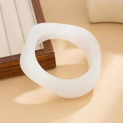 3 Styles Creative Irregular Acrylic Resin Wide Bangle Women Kpop Fashion Stackable Couple Charm Bracelet Steampunk Jewelry