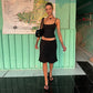 Woman Clothing 2 Pieces Set Camisole Top and Midi Skirt Matching Sets Basic Casual Black Outfit