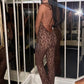 Lace Backless Sexy Jumpsuit Women Rompers Halter Off-shoulder Sleeveless Skinny Club Party Jumpsuits Female Clothes