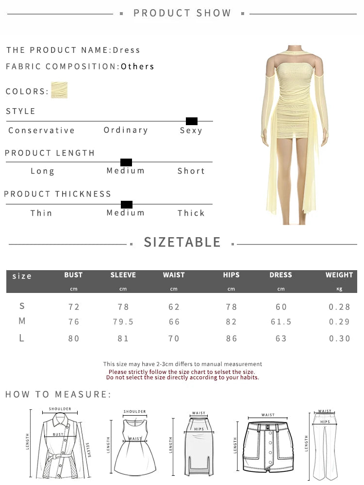 Sexy See Through Dress+Shawl Women Side Ribbon Ruched Coquette Skinny Midnight Clubwear Summer Vacation Party Bodycon