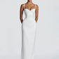 Spaghetti Strap Sexy Maxi Dress Women Elegant Sleeveless Backless Split Bodycon Wedding Guest Club Party Long Dresses
