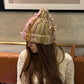 Dopamine Colorful Vertical Striped Rolled Edge Beanie For Women