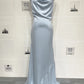 Elegant Satin Cowl Neck Sexy Maxi Dress Women Fashion Sleeveless Backless Bodycon Slip Club Party Long Dress Female