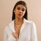 2Pcs Exaggerated Big Heavy Metal Chunky Chain Necklace Women Goth OT Buckle Circle Pendant Choker Grunge Jewelry Steampunk Men