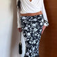 Back Slit Tassel Skirt Women Floral Print Elastic Waist Elegant Office Style Daily Summer Fashion Party Chic Streetwear