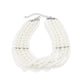 Vintage Imitation Pearl Multi-Layer Necklace Oval Beasds Choker Elegant Collar for Women's Chain Jewelry Accessories Party Gift