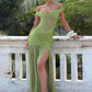 Off-shoulder Backless Sexy Maxi Dress Women Gown Halter Sleeveless Backless Thigh High Split Club Party Long Dress