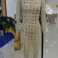 Women's Crochet Swimsuit Cover Up Sequin Embellished Sleeveless Halter Knit Mini Dress Cut Out Beach Tassel Hem Dress