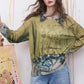 Plaid Patchwork Fake Two-Piece Sweatshirt with Star Print for Women