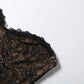 Sexy Black Lace Maxi Dresses Elegant Woman for Party Dress Suits Long Sleeve Cardigan 2 Piece Set
