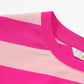 Women's Striped Cake Graphic Oversized T-Shirt, Cute Cherry Print Casual Tee, Y2K Aesthetic Short Sleeve Summer Top