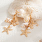 Y2K Boho Starfish Scallop Long Tassels Drop Earrings for Women Summer Beach Piercing Hanging Earrings Wedding Jewelry