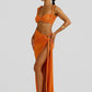 Summer Beach Sexy Two Piece Sets Women Strapless Crop Tops And Maxi Skirt Female Elegant Vacation Club 2 Piece Set